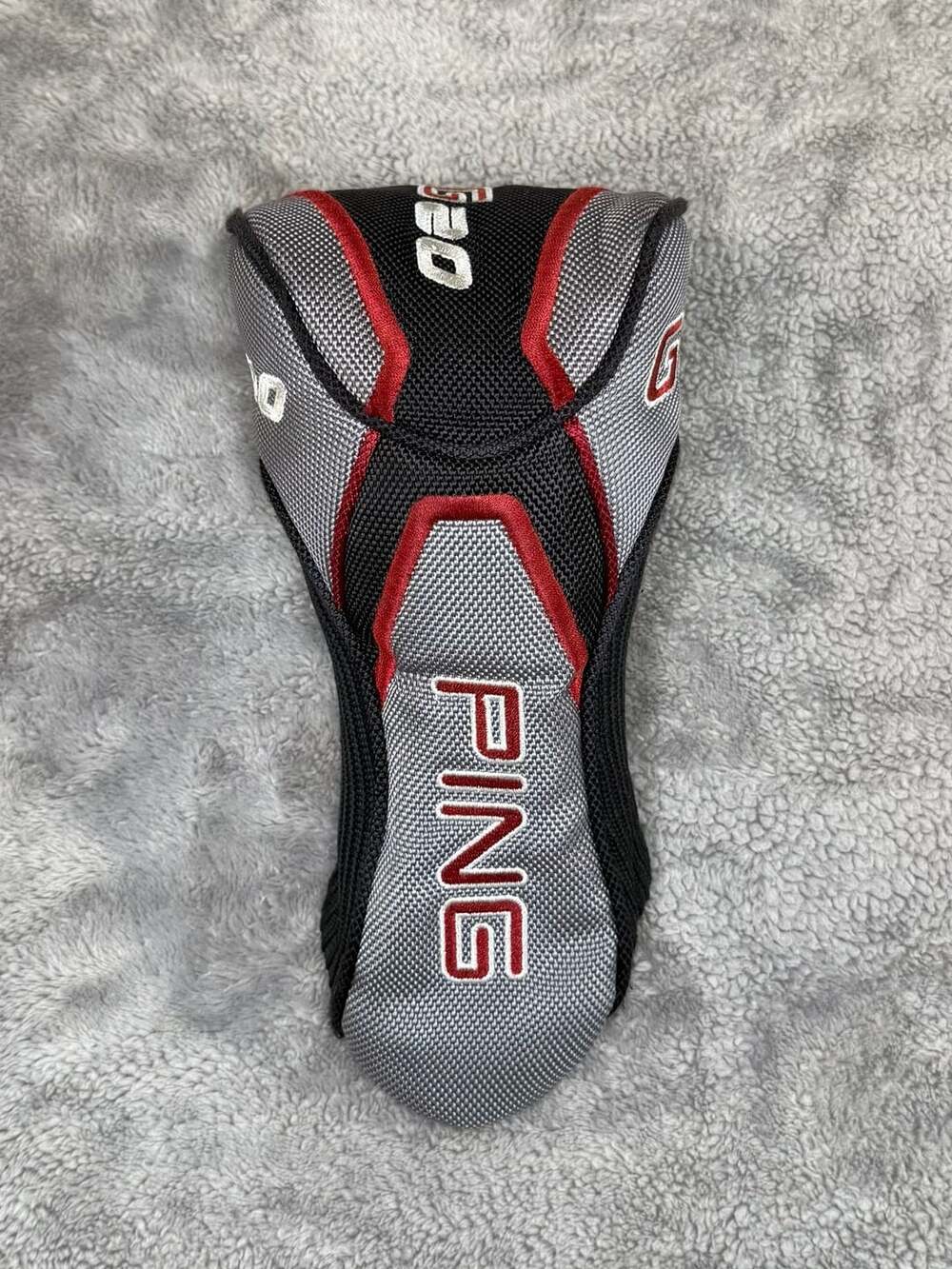Ping G20 Fairway Wood Headcover Gray Black Red Golf Club Head Cover
